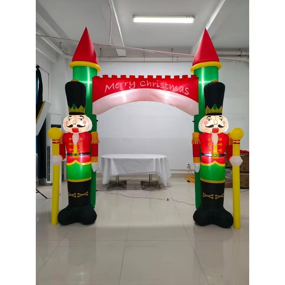 Yexmas 10FT Inflatable Nutcracker Archway – LED Lights Christmas Yard, Lawn & Garden Holiday Decoration for Xmas Party