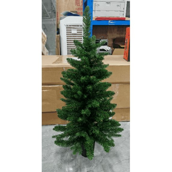 Yexmas 4FT Christmas Trees,Artificial Trees Shrubs Faux Plants Potted UV Resistant or Outdoor Indoor Door Garden Farmhouse Home Decoration