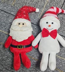 Yexmas 2PCS Santa Claus and Snowman Christmas Figurines, 30CM Height Holiday Decorations