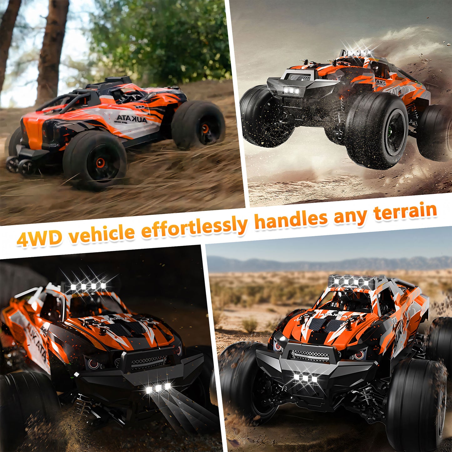 Yexmas 1:16 High-Speed RC Car,40KM/H All Terrain Remote Control Car,2 Batteries Gifts Toys for Kids Adults