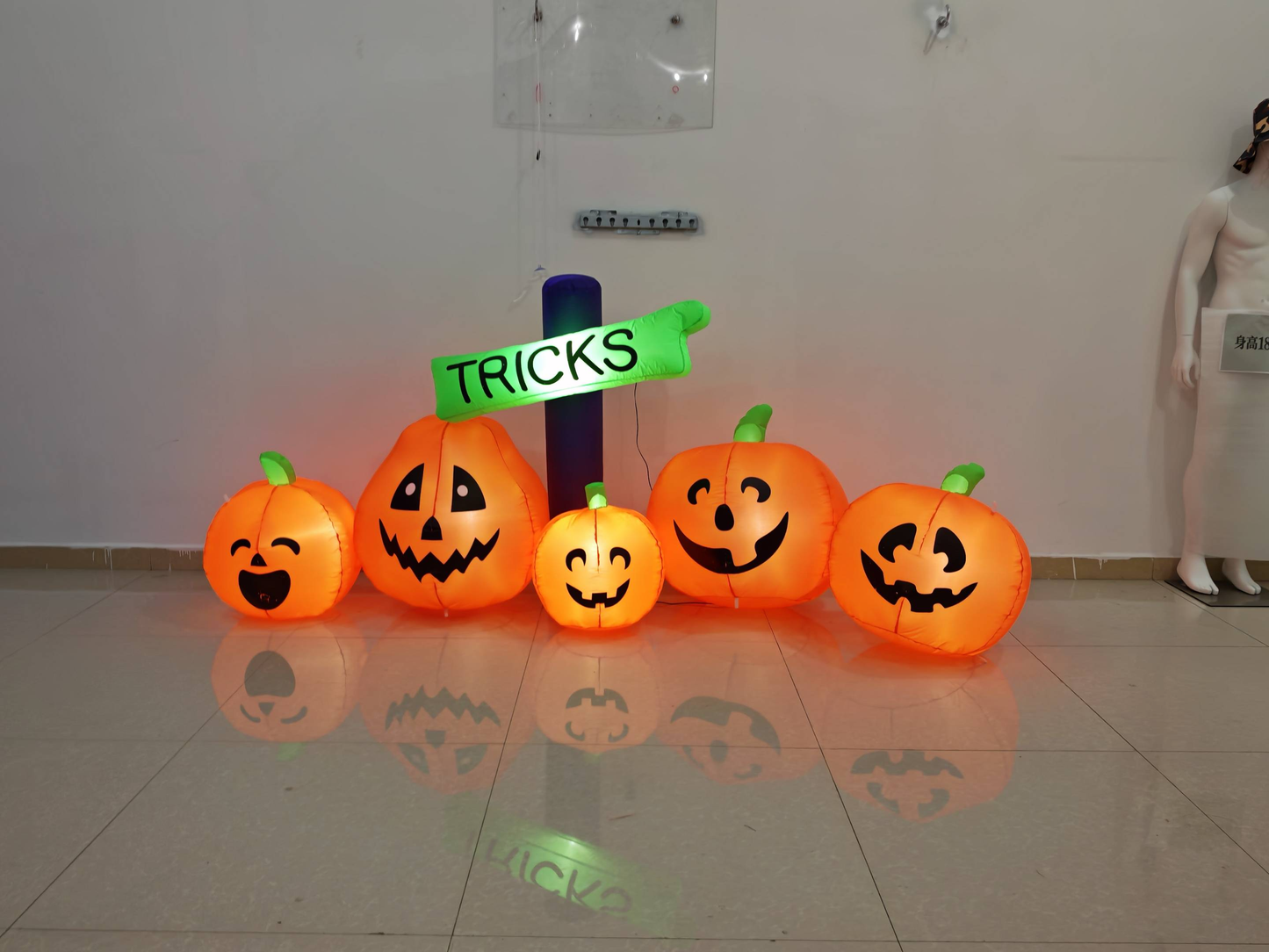 Yexmas Halloween Inflatables,Pumpkin Outdoor Decorations,Outside Decoration with Build-in LEDs Blow Up Inflatables for Party Yard Lawn Garden Decor