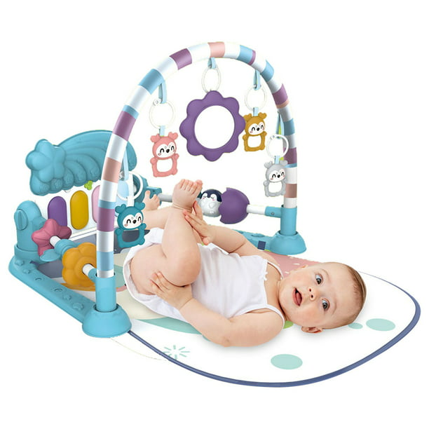 Babyeap Baby Gym Play Mat 3 in 1 Fitness Rack with Music and Lights Fun Piano Baby Activity Center