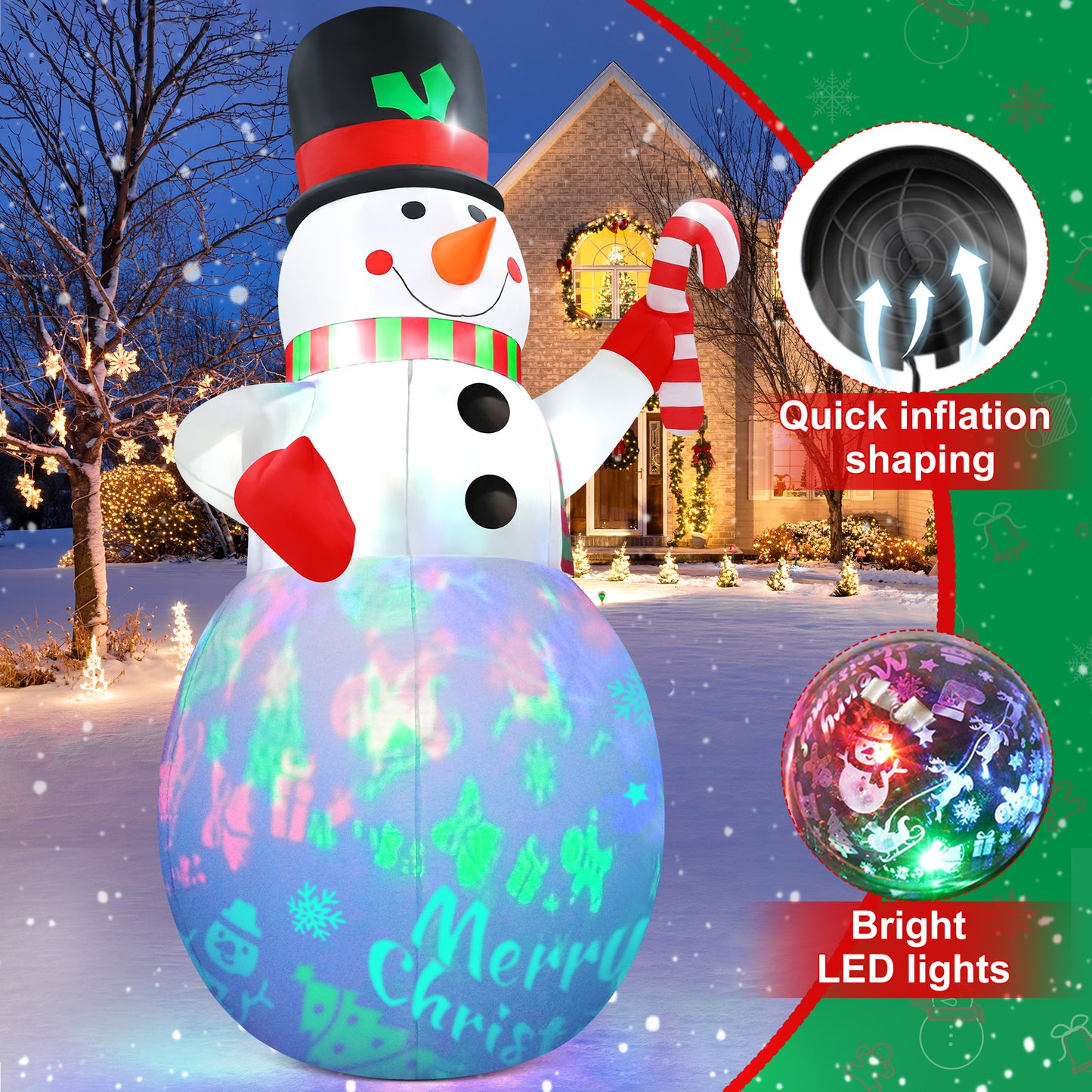Lookfly 7FT Christmas Inflatable Scepter Soldier