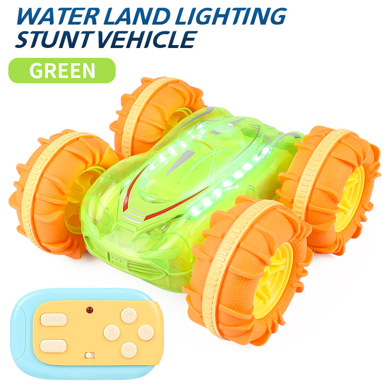 Yexmas Amphibious 4WD RC Stunt Car,Gesture RC Car with LED lights,360°Flip 2.4 GHz Remote Control Stunt Car, All Terrains Monster Truck ,Gift for Boys and Girls.