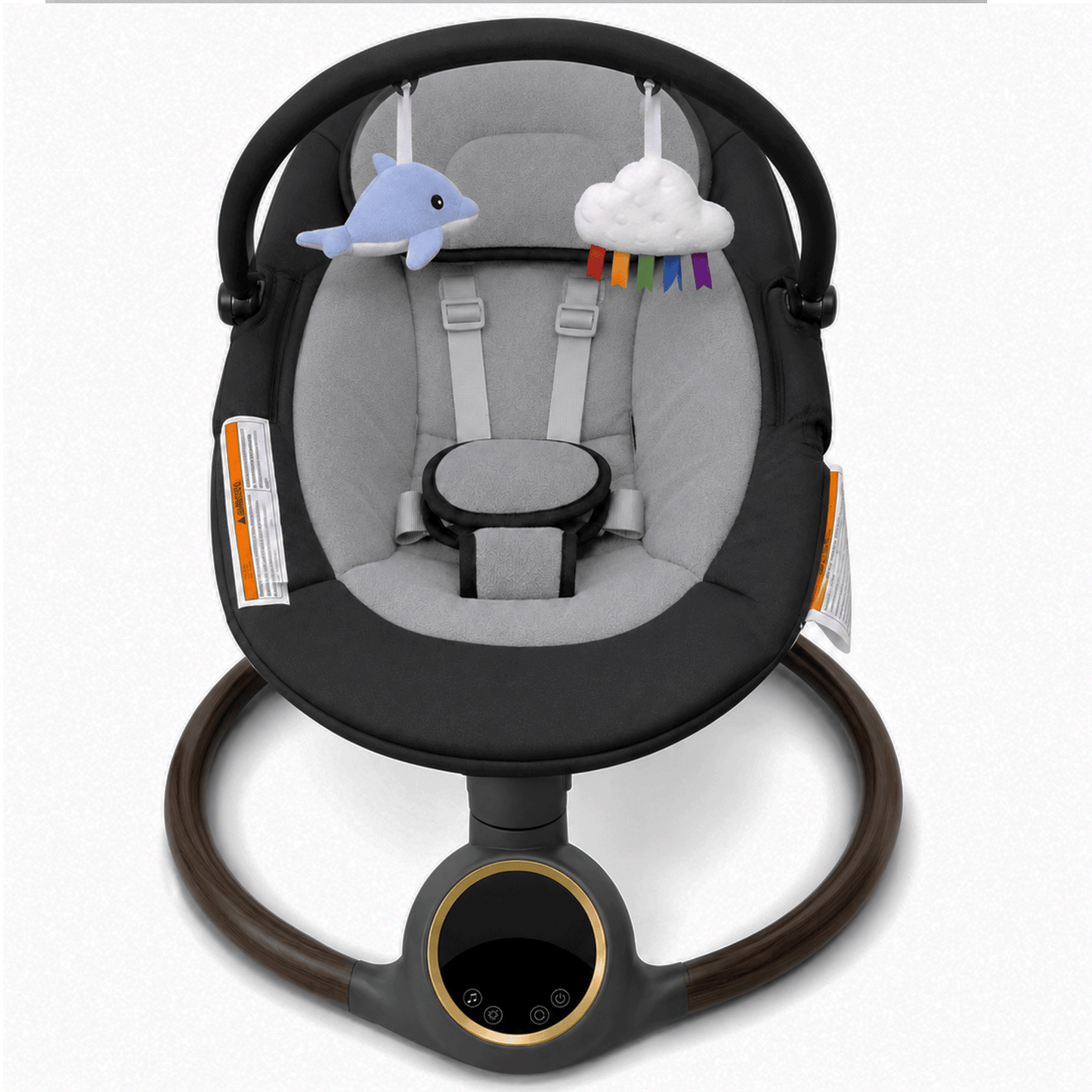Babyeap Baby Swing for Infants, 5 Speeds, Motion Detection, Remote Control, Bluetooth Music,Pink