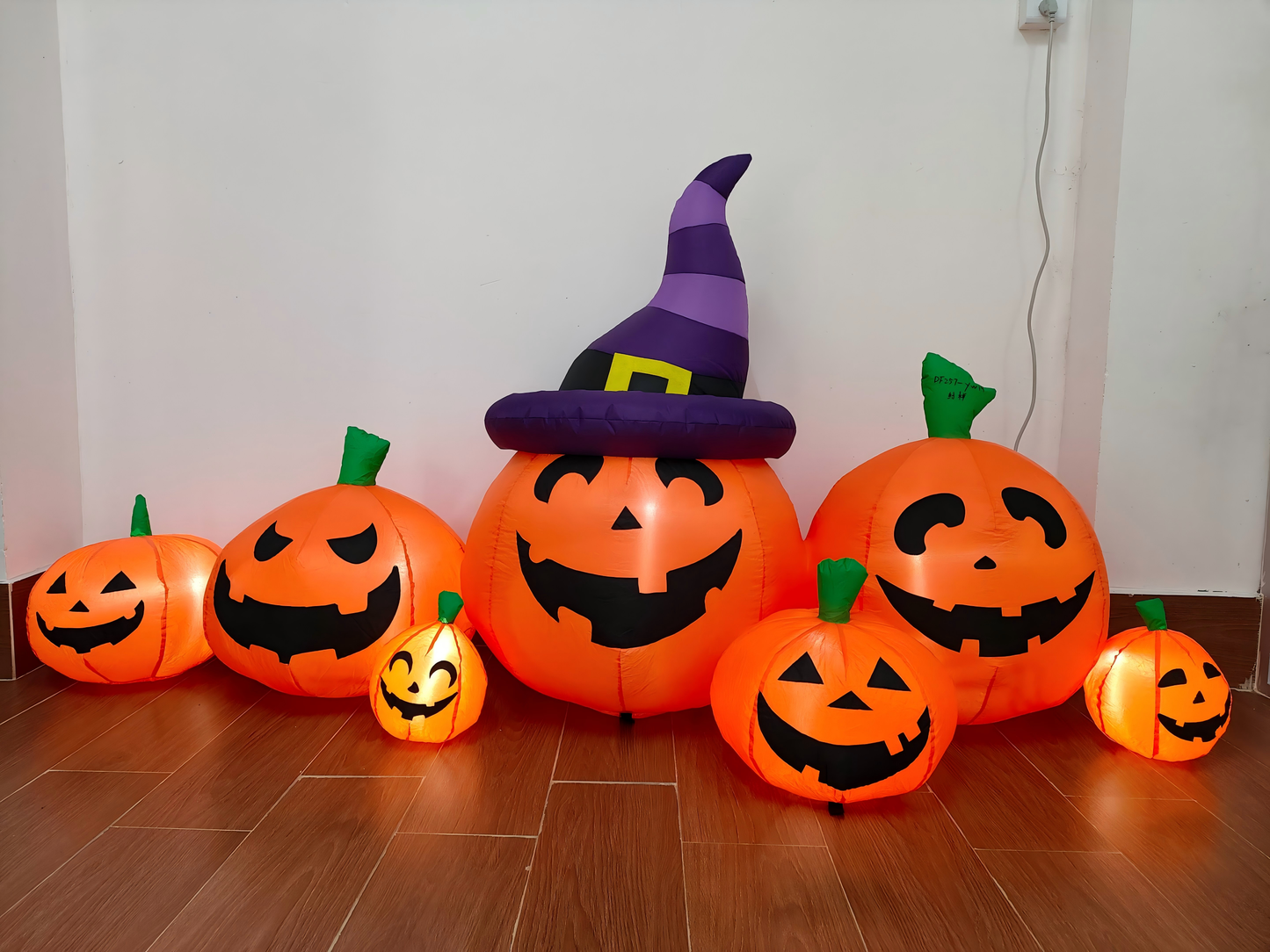 Yexmas 7FT Halloween Inflatables, Blow Up Pumpkin Inflatables Decorations with LED Build-in for Outdoor Indoor Garden Lawn