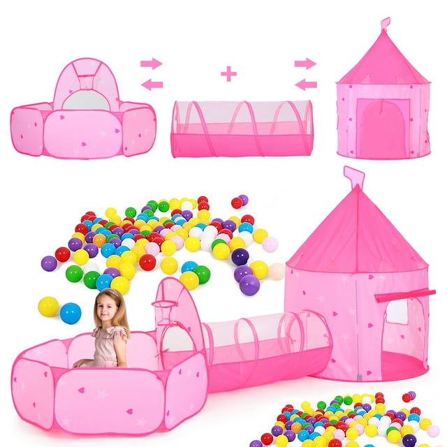 play tent and tunnel Yexmas Kids Ball Pit with Play Tent and Play Tunnel, Kids Pop Up Tent – TEAYINGDE