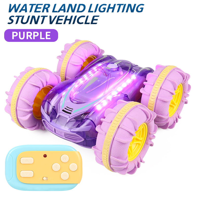 Yexmas Amphibious 4WD RC Stunt Car,Gesture RC Car with LED lights,360°Flip 2.4 GHz Remote Control Stunt Car, All Terrains Monster Truck ,Gift for Boys and Girls.