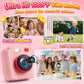 Yexmas Kids Instant Print Toys Camera, 1080P HD Digital Camera with 32GB SD Card, Thermal Print Toy Camera for Boys & Girls, Pink