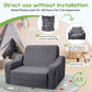 Babyeap 3-in-1 Kids Sofa,Toddler Sofa Bed Fold Out,Comfy Kids Couch,Convertible Baby Chair for Girls and Boys,Deep Gray