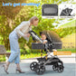 babyeap 2 in 1 Baby Stroller,Foldable Lightweight Carriage Reversible Bassinet Pram for Toddler,Travel Stroller with with Cup Holder、Storage Bag
