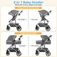 babyeap 2 in 1 Baby Stroller,Foldable Lightweight Carriage Reversible Bassinet Pram for Toddler,Travel Stroller with with Cup Holder、Storage Bag