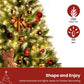 Yexmas 6ft Pre-Lit Green Christmas Tree, 11 Modes Colored LED Lights, Artificial Xmas Tree with Large Storage Bag