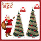 Yexmas 6FT Pop-Up Artificial Christmas Tree with 300LED Lights,Green Prelit Christmas Tree with Foldable Base