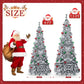 Lookfly 7.5FT Pop-Up Artificial Christmas Tree with 450LED Lights,White Prelit Christmas Tree with Foldable Base