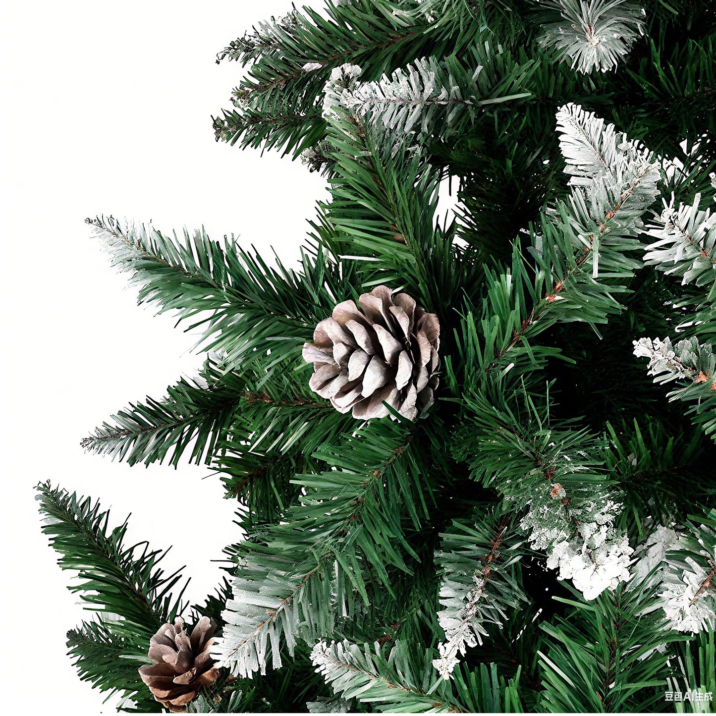 Yexmas 6ft Pre-Lit Christmas Tree, 8 Modes LED Lights, Artificial Xmas Tree with Large Storage Bag