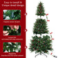 Yexmas 7.5ft Pre-Lit Artificial Christmas Trees,Green Xmas Tree with Large Christmas Tree Storage Bag,Pinecones, Berries, Realistic Artificial Christmas Trees for Home, Office, Party Decoration