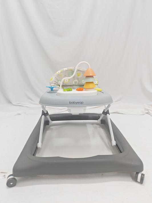 Babyeap Baby Walker,Foldable Baby Activity Walker with Wheels,Toddler Activity Centers,Removable Toys,Ages 6-15 Months,Gray