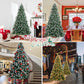 Yexmas 6ft Pre-Lit Christmas Tree, 8 Modes LED Lights, Artificial Xmas Tree with Large Storage Bag