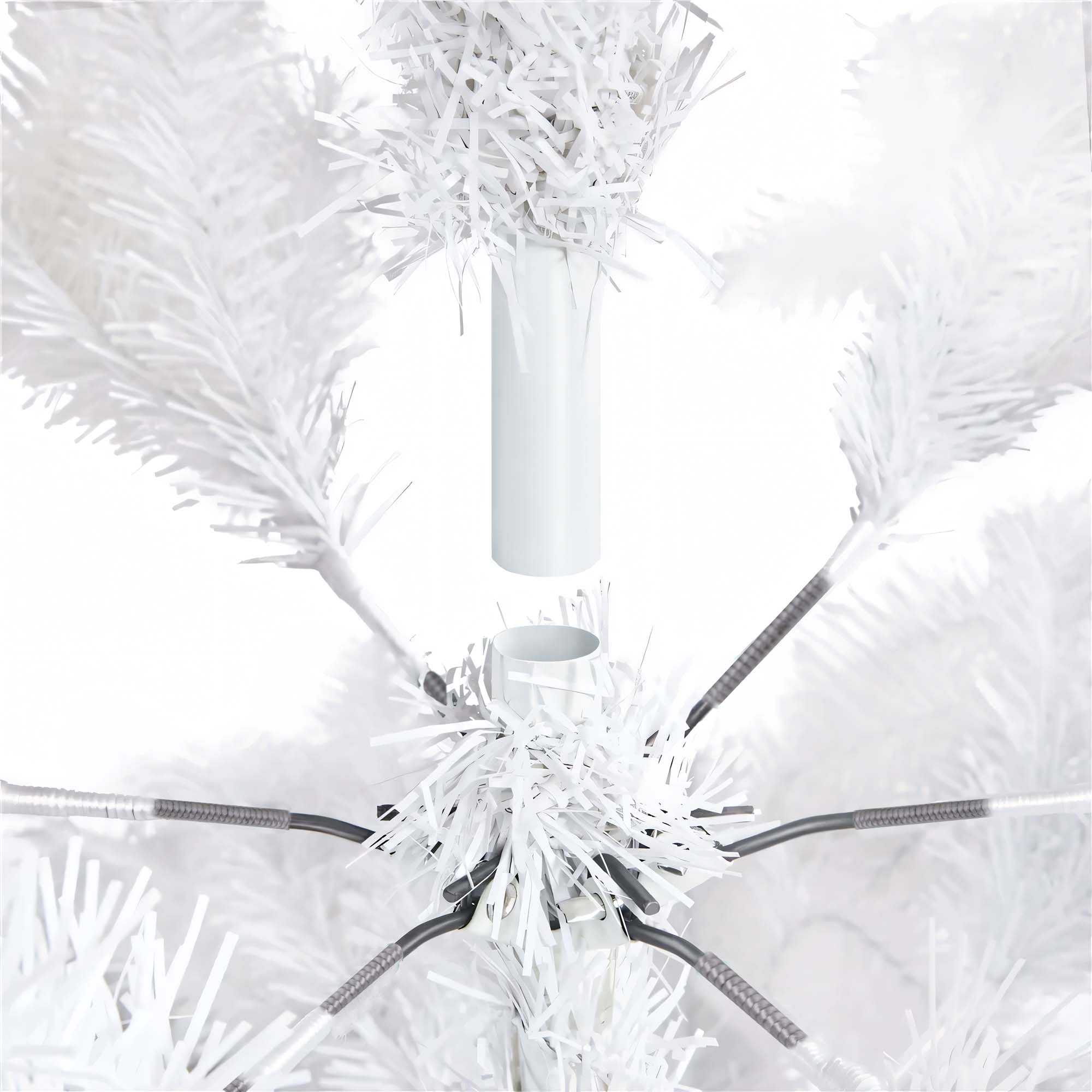 Lookfly Pre-Lit Artificial Christmas Tree,6ft White Christmas Tree