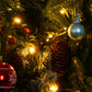 Yexmas 7.5ft Pre-Lit Artificial Christmas Trees,Green Xmas Tree with Large Christmas Tree Storage Bag,Pinecones, Berries, Realistic Artificial Christmas Trees for Home, Office, Party Decoration