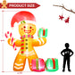 Yexmas 8 ft Christmas Inflatables Gingerbread Man Outdoor Decorations, Blow up Yard Christmas Decorations with Build-in LEDs for The Yard Lawn Garden