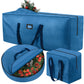 Yexmas 3 Pack Large Christmas Tree Storage Bag,Fits up to 7.5 ft Artificial Trees,Christmas Wreath Garland Storage Bag,Christmas Ornament Storage Box,Reinforced Handles & zipper,Red