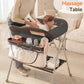 Babyeap Baby Changing Table with Wheels, Portable Foldable Diaper Changing Station with Adjustable Height & Waterproof Pad, Nursery Organizer Storage for Newborn & Infant