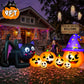 Yexmas 9FT Halloween Inflatable Black Cat with Pumpkin,Halloween Yard Decoration with 8 LED Lights,Blow Up Outdoor Lawn Decor