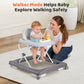 Babyeap Baby Walker,Foldable Baby Activity Walker with Wheels,Toddler Activity Centers,Removable Toys,Ages 6 Months +,Gray