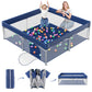 babyeap Foldable Baby Playpen,Playpens for Babies and Toddlers with Storage Bag,Indoor & Outdoor Baby Fence Play Pen Area,Dark Gray