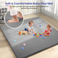 babyeap Baby Play Mat,50"x50" Playpen Mat,1.3" Extra Thick Crawling Mat for Floor Cushion,Removable Washable Cover Playmat for Babies Toddlers Infant,Gray