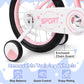 Enjoyrun 16" Kids Bike,Girls Bike with Training Wheels,Basket and Doll Seat,Bicycle for Children Ages 5-8,Pink