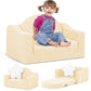 Babyeap Kids Sofa,2-in-1 Soft Toddler Couch Fold Out,Toddler Chair Baby Convertible Couch for Girls and Boys,Light Gray