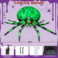 8FT Halloween Inflatables Outdoor Decorations Giant Spider Decorations with LED Lights and Air Pump Blow up Inflatable Green
