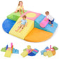 Yexmas 8-Piece Foam Climbing Toys for Toddlers, Indoor Soft Play Blocks for Crawling, Climbing and Sliding, Safe Non-Slip Baby Activity Set