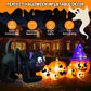 Yexmas 9FT Halloween Inflatable Black Cat with Pumpkin,Halloween Yard Decoration with 8 LED Lights,Blow Up Outdoor Lawn Decor