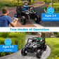 Yexmas 24V Kids Ride on Car Truck,2 Seater Kids Electric Car with Remote Control,Toddler Ride on Car with 110lb Weight Capacity,Black