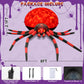 8FT Halloween Inflatables Outdoor Decorations Giant Spider Decorations with LED Lights and Air Pump Blow up Inflatable Red