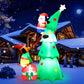 Lookfly 7.2FT Large Outdoor Inflatable Christmas Tree with Santa Claus and Dog,Built-in LED Lights,Fun Blow Up Xmas Decor Suitable for Yard,Garden,Lawn
