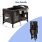 Babyeap 4in1 Baby Bassinet with Playard, 1-Step Fold Portable Playpen with Changing Table, Bedside Sleeper for Newborns, Black