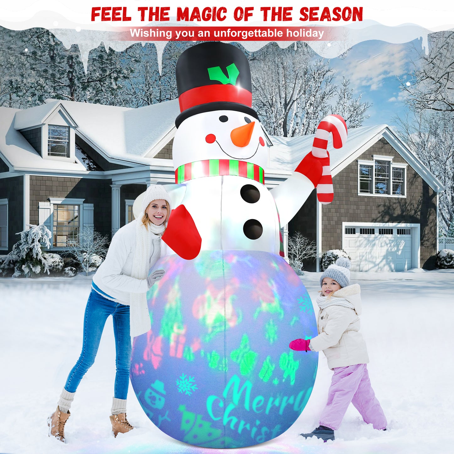 Lookfly 7FT Christmas Inflatable Scepter Soldier