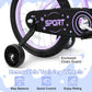 Enjoyrun 16" Kids Bike,Girls Bike with Training Wheels,Basket and Doll Seat,Bicycle for Children Ages 5-8,Purple