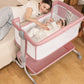 Babyeap 3 in 1 Baby Bassinet,Baby Basinet Bedside Sleeper, Standalone Baby Crib,6 Height Adjustable Portable Crib for Newborn