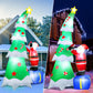 Yexmas 7FT Large Outdoor Inflatable Christmas Tree with Santa Claus on Gift Box, Built-in LED Lights, Blow Up Xmas Decoration for Yard, Garden, Lawn, Holiday Party