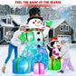 Lookfly 6FT Christmas Inflatables Snowman Blow Up Yard Decor with 360 Rotation Colorful Projector LED Light for Outdoor Christmas Party ,Garden and Lawn