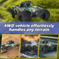 Yexmas 1:14 High-Speed RC Car ,70KM/H All Terrain Off-Road Remote Control Car , 2 Batteries Gifts Toys for Kids Adults
