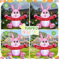 Yexmas 5ft Easter Inflatables,Blow Up Yard Decoration Happy Easter Bunny Decorations Built in LED Lights for Outdoor Lawn Garden Party
