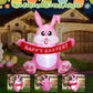 Yexmas 5ft Easter Inflatables,Blow Up Yard Decoration Happy Easter Bunny Decorations Built in LED Lights for Outdoor Lawn Garden Party
