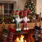 Yexmas 2pcs Gnomes Plush Christmas Decorations, Handmade Santa Gnome Doll, Stuffed Figurine Xmas Ornaments for Home Indoor Tabletop Fireplace Party Holiday Decor